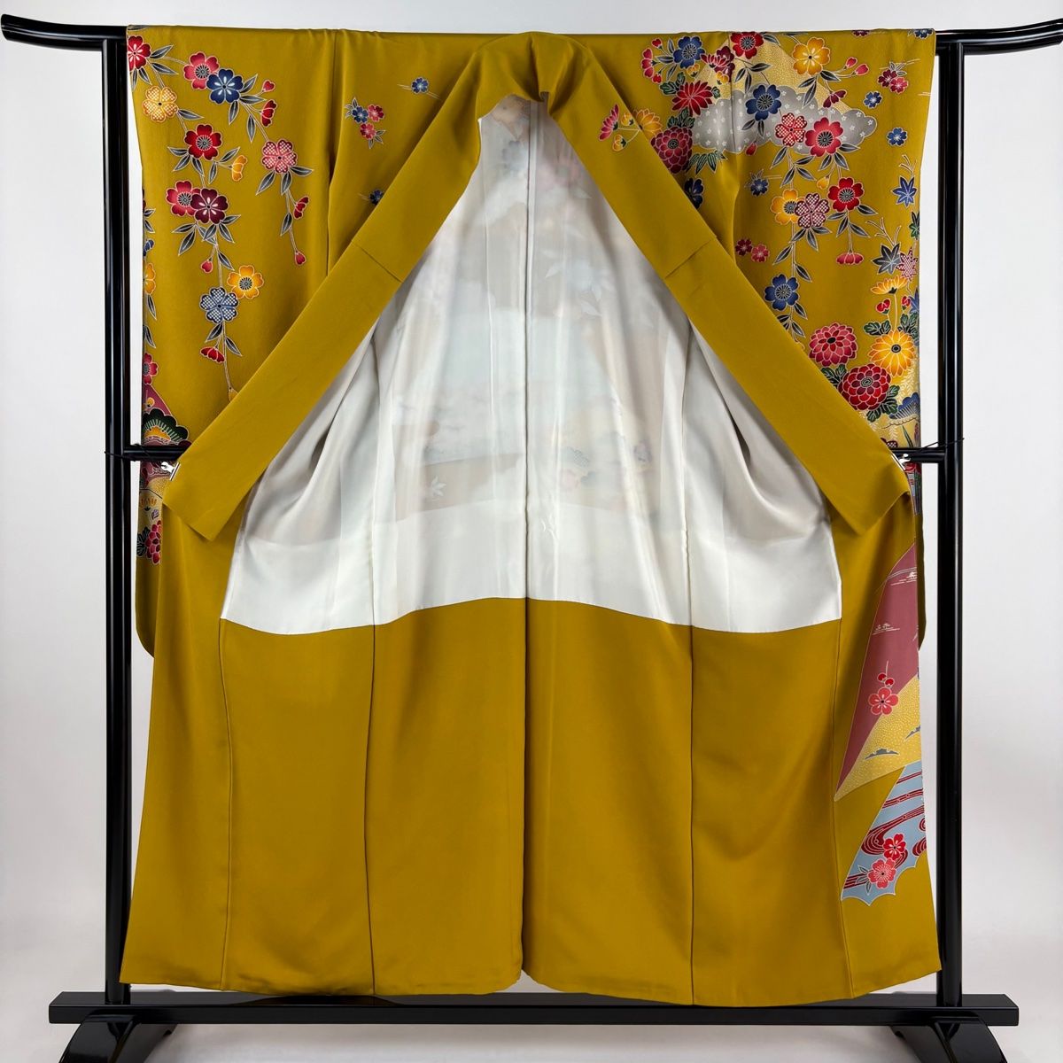 振袖 身長140-155cm 黄 正絹 振袖 身長140-155cm 黄 正絹
