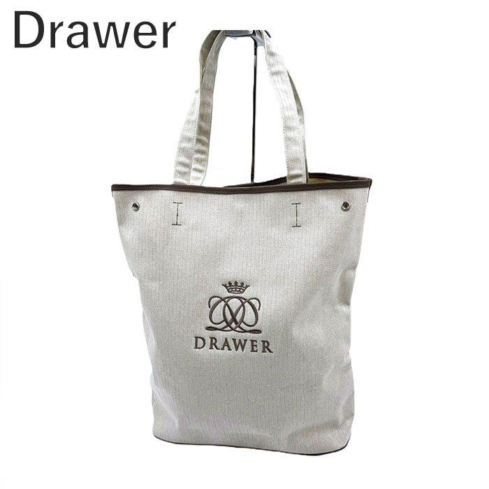 ドゥロワー Drawer ノベルティトートバッグ 縦長 ヘリンボーン