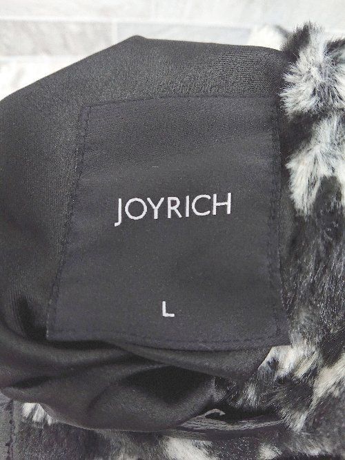 ◇ JOYRICH ジョイリッチ ジップアップ リバーシブル 長袖 ブルゾン サイズL ブラック マルチ レディース P  【1403110014520】