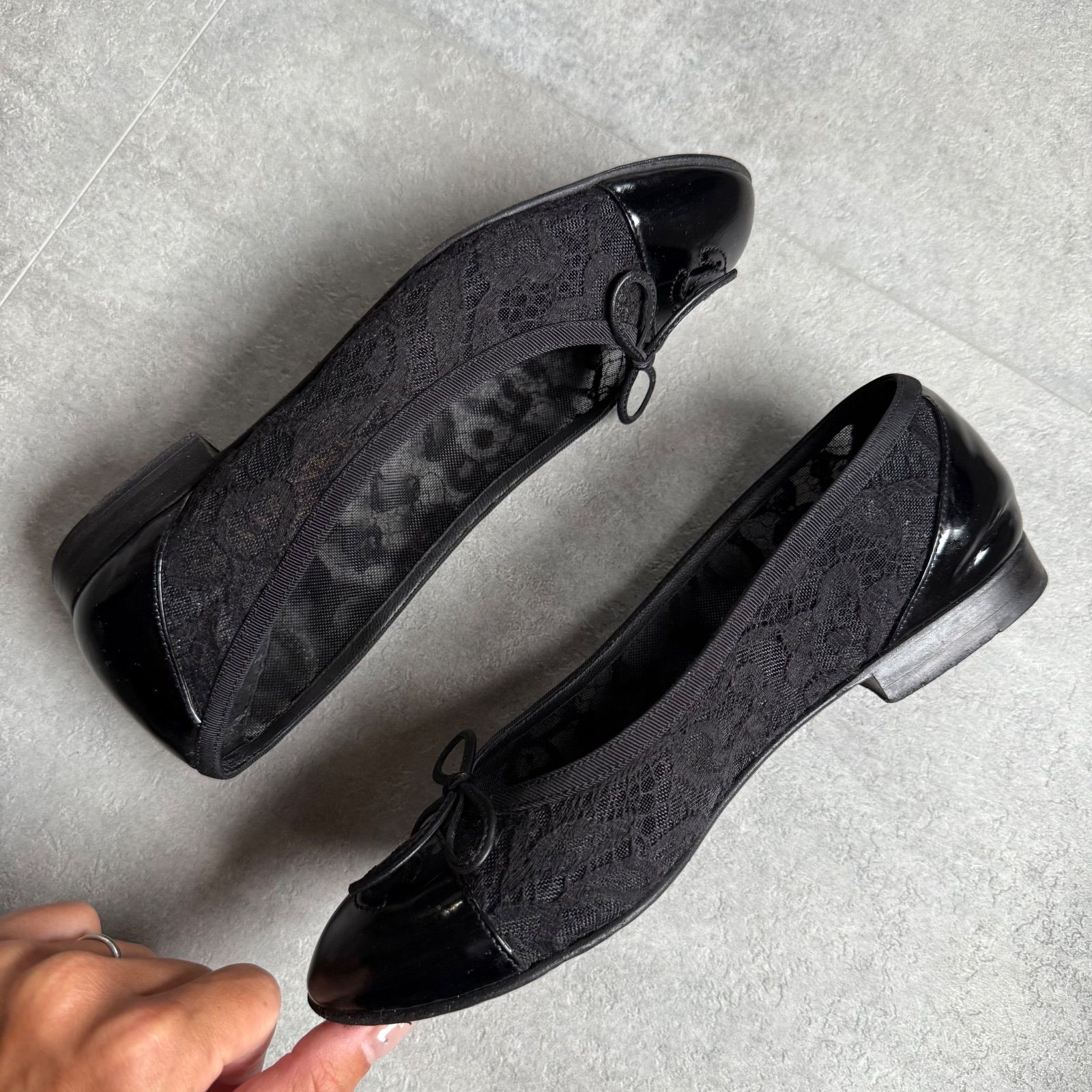 CHANEL シャネル バレエシューズ リボン パンプス バレリーナ フラット