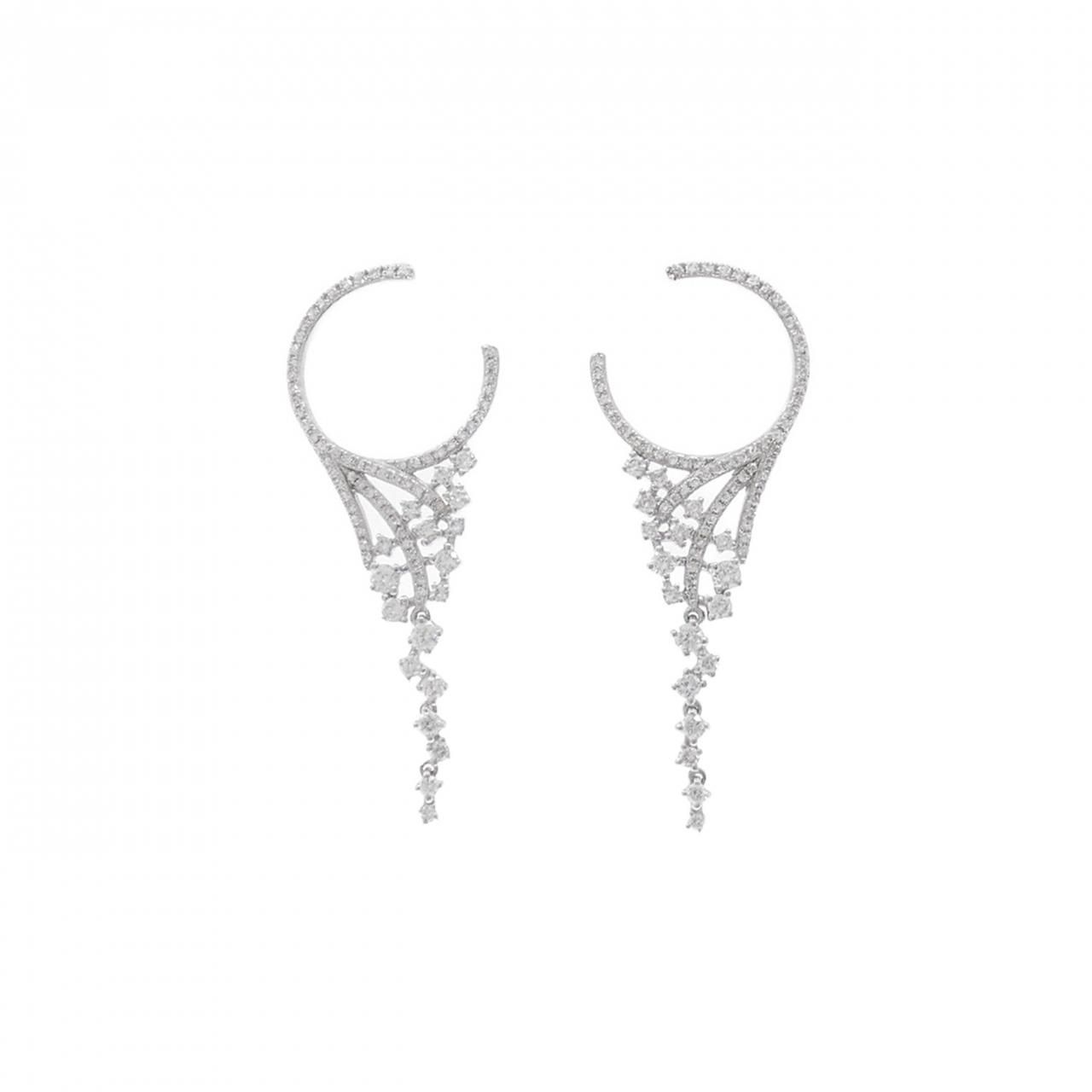 K18WG ダイヤモンド ピアス 1.96CT