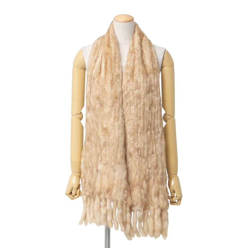 □美品□ストール セーブルヤーン フリンジ 大判 ショール マフラー  