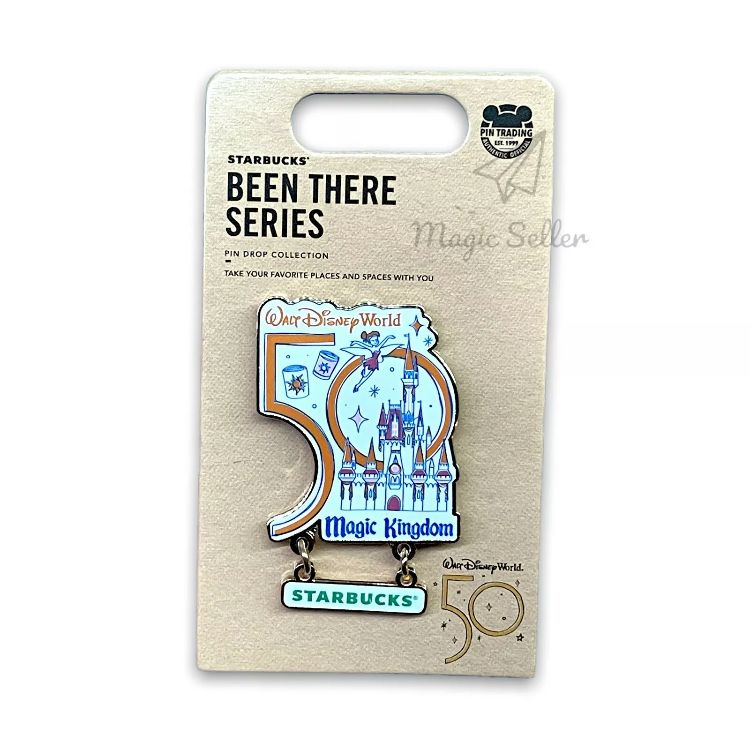 WDW ワールド 50周年 スタバ コラボ ピンバッジ 海外限定】ディズニー