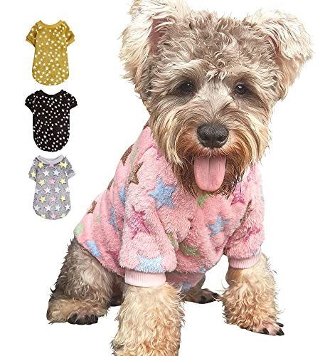 XL_ピンク 犬服 ドッグウェア 犬 秋 冬 秋服 冬服 セーター トレーナー ニット パジャマ 部屋着 星柄 あたたかい 暖かい 可愛い おしゃれ 星柄ふわふわトレーナー (XL， ピンク)