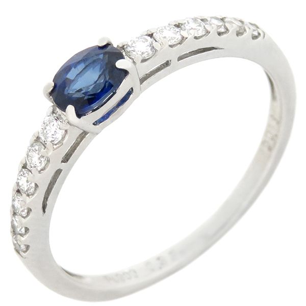 リング 指輪 ブルーサファイア ダイヤリング Pt900 サファイア  