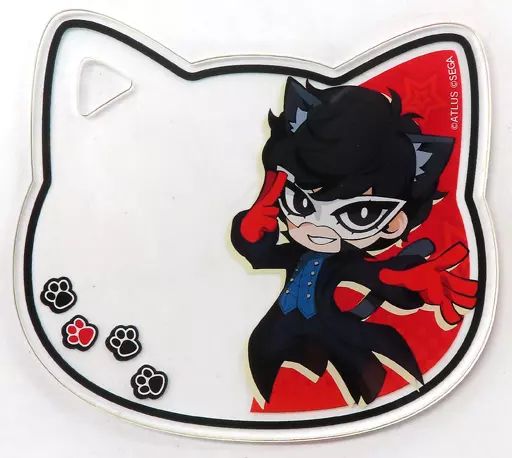 中古】コースター 主人公(描き起こし) ねこ型アクリルコースター