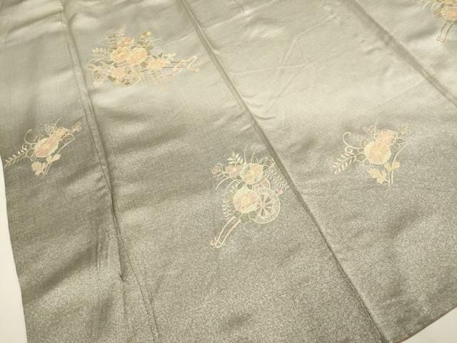 o*3様 単衣 逸品 総刺繍 中国三大刺繍 汕頭刺繍 一つ紋 正絹 T-5741 o*3様 単衣 逸品 総刺繍 中国三大刺繍 汕頭刺繍 一