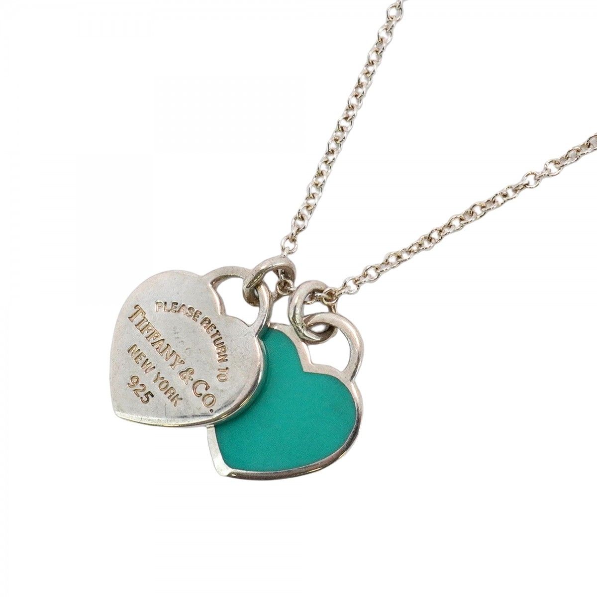新品　TIFFANY&Co. リターントゥ ダブルハート ネックレス シルバー TIFFANY&CO.リターントゥタグダブルハートネックレス シルバー