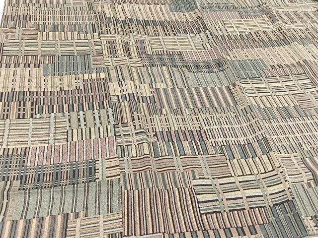 平和屋着物＃道行コート 幾何学文様 ロング丈 正絹 逸品 未使用 CAAV5614id