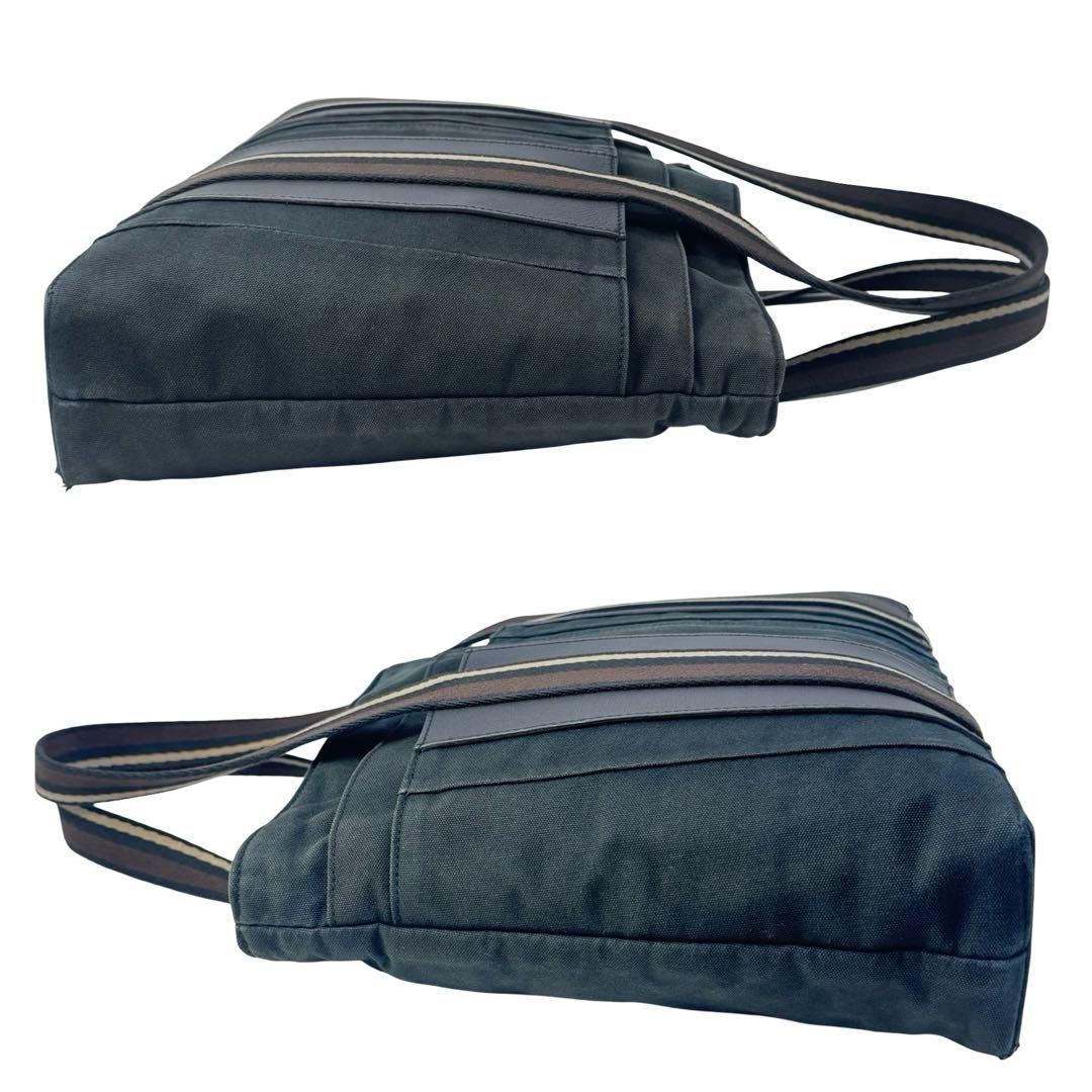 HERMES エルメス トロカホリゾンタルMM トートバッグ メンズ レディース HERMES(エルメス)/トロカ・ホリゾンタルMM/キャンバス×ブルー