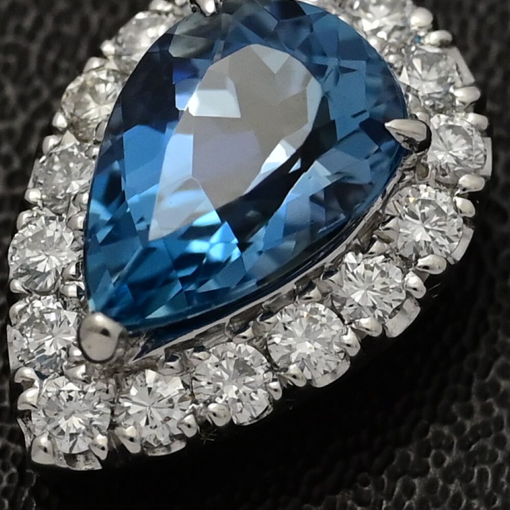 0.35ct|ペアシェイプ アクアマリン