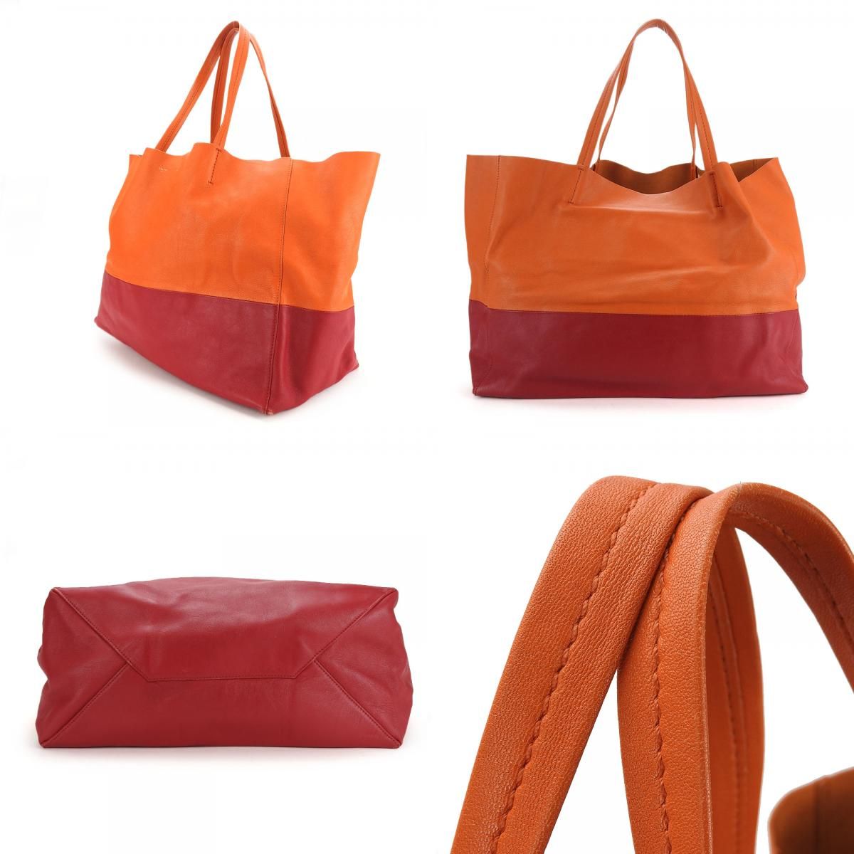 中古】 セリーヌ トートバッグ ホリゾンタルカバ 169263EBT レザー 