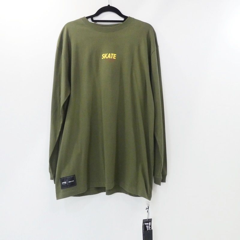 【姫路東店】 中古 WIND AND SEA | ウィンダンシーウインダンシー ×THRASHER WDS(S_E_A) L/S TEE 長袖Ｔシャツ WDS-THRA-01 グリーン サイズ：XL 【103】