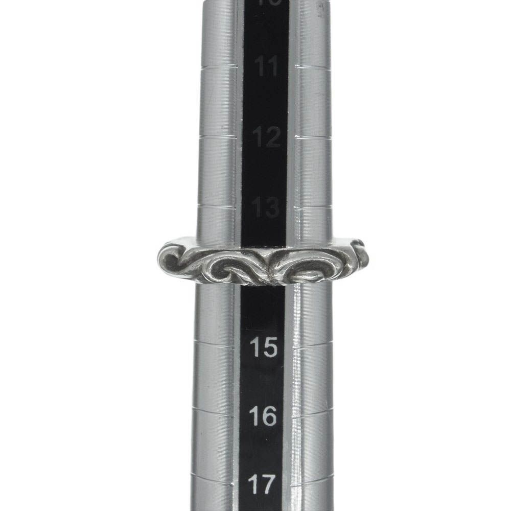 スクロール バンド リング シルバー系 11号【中古】 HEARTS BAND