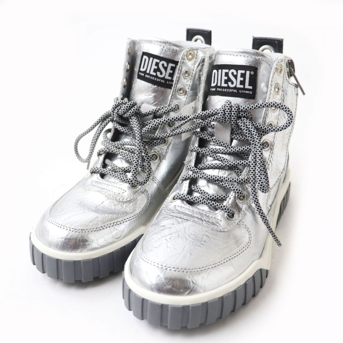 未使用品☆DIESEL ディーゼル S-RUA MID W サイドジップ レースアップ