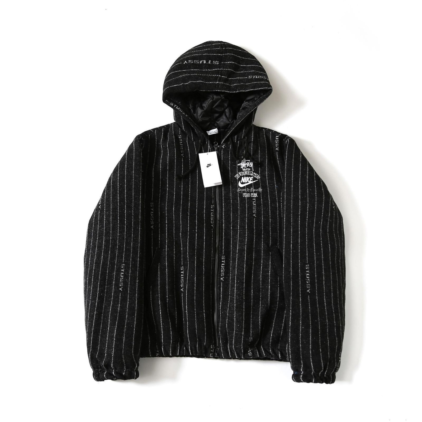 Nike x Stussy Striped Wool Jacket サイズ L - メルカリ