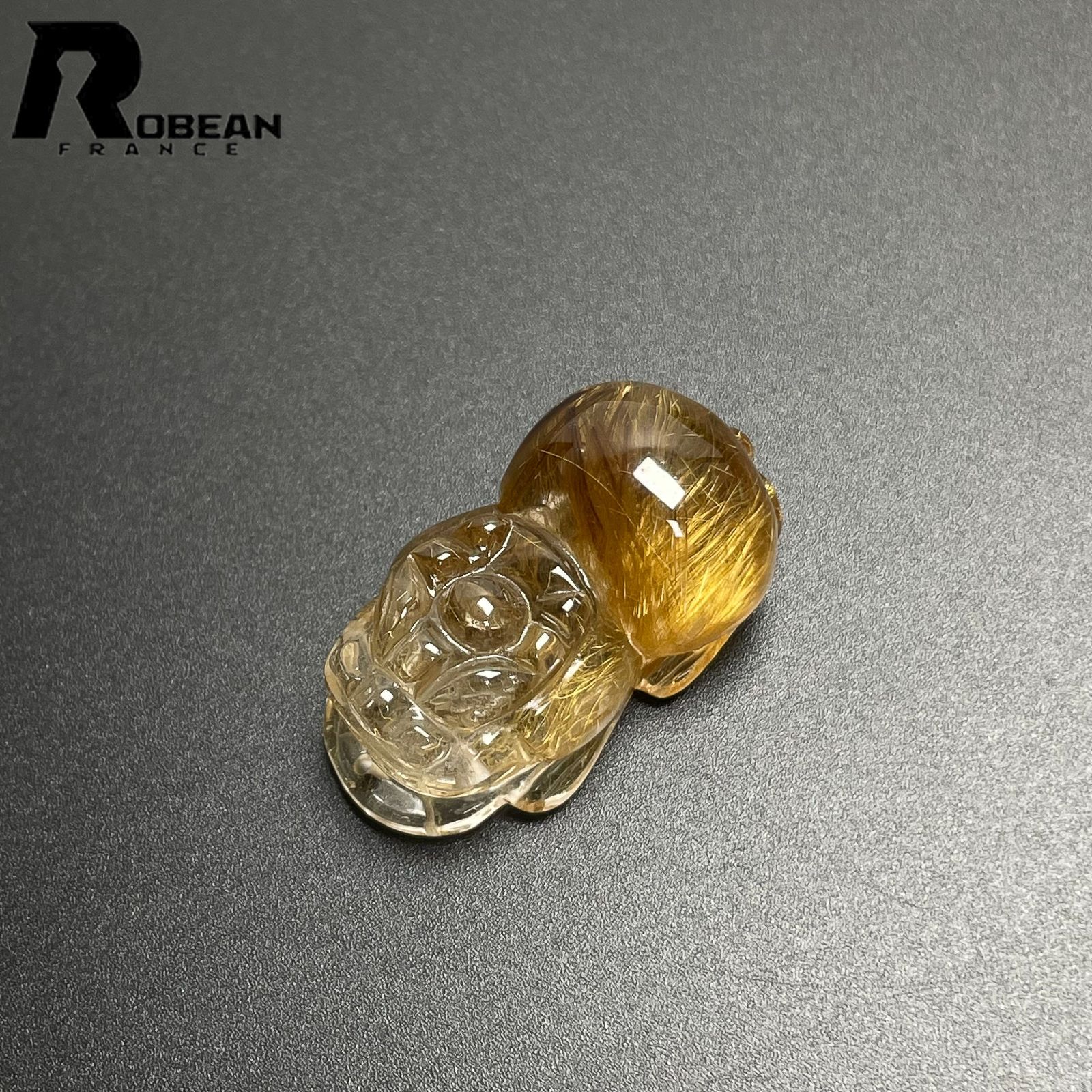 貴重 EU製 定価19万円☆ROBEAN・極!極満針ルチルクォーツ・貔貅