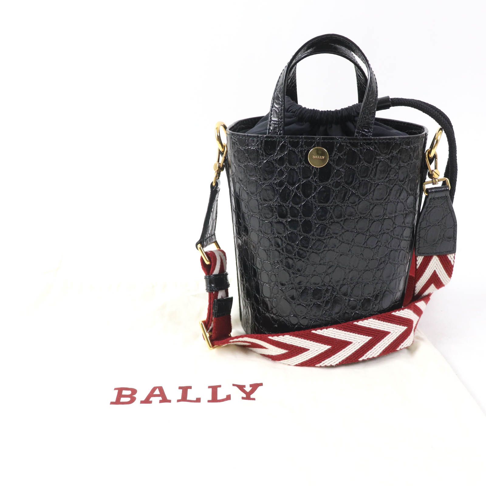 極美品☆BALLY バリー CHLEA.C  レザー 2WAY ハンドバッグ ショルダーバッグ ブラック 保存袋付き イタリア製 レディース