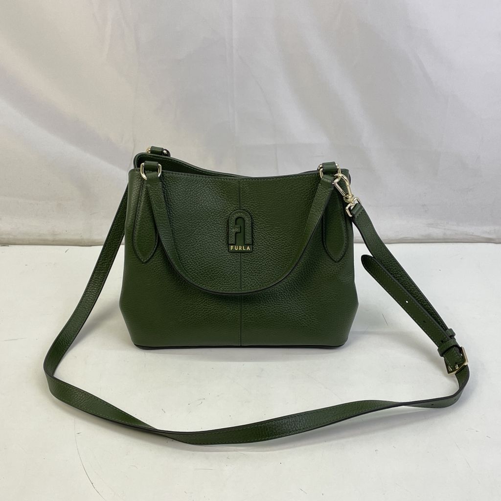 01w-1210 フルラ Furla DAFNE HOBO ダフネ ホーボー 2wayバッグ グリーン レディース 保存袋あり レザーバッグ ショルダー バッグ WB00545 【中古品】 - メルカリ