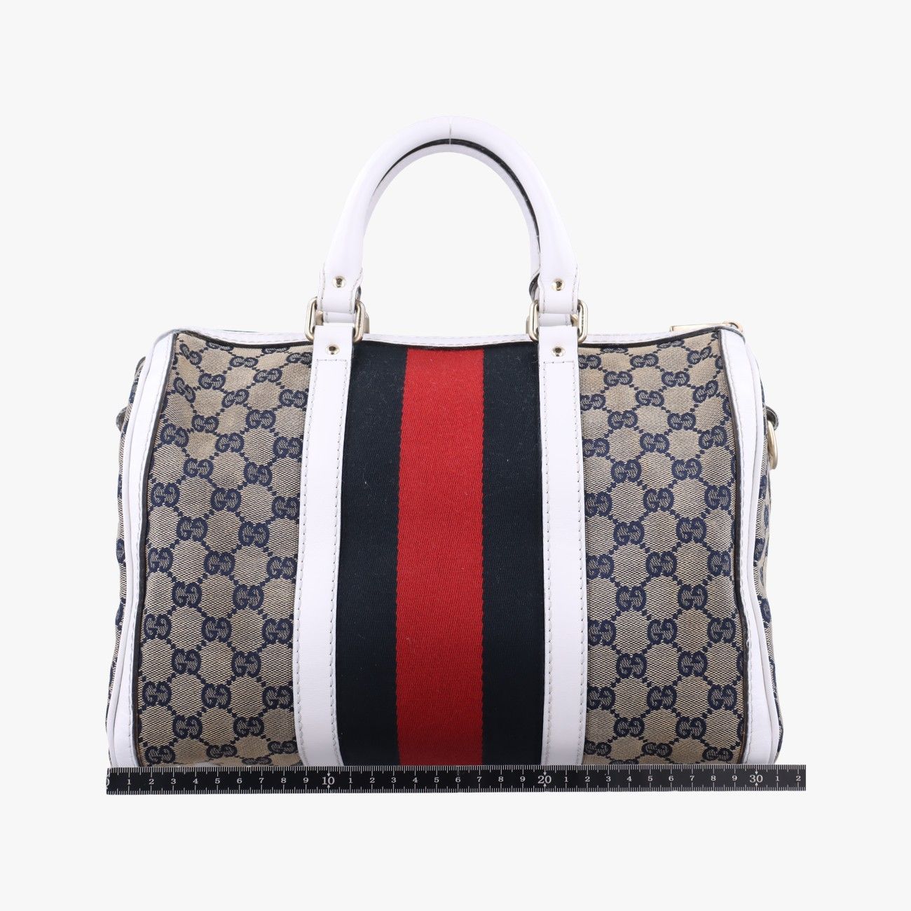 グッチGucciシェリーラインホワイト×ベージュ×マルチファブリック247205A7773023