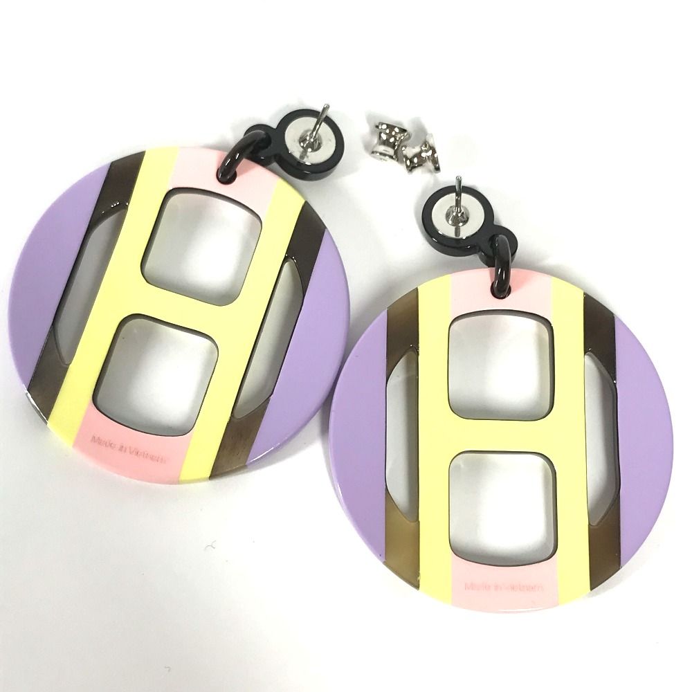 HERMES エルメス ピアス Hエキップ バッファローホーン - メルカリ