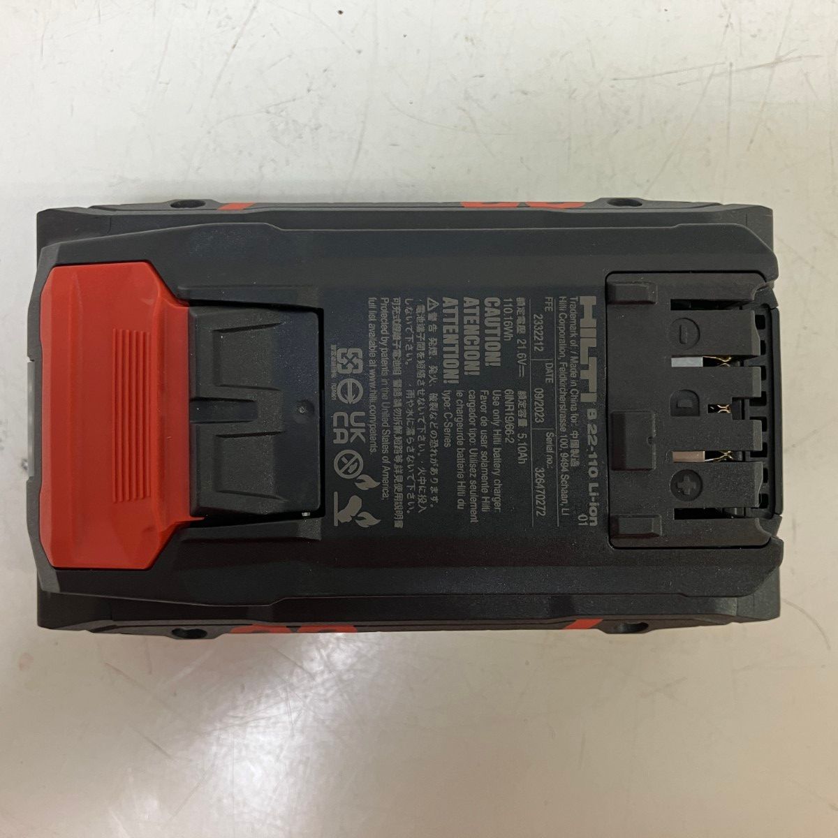 ЗЗHilti ヒルティ 22v 5.1Ah バッテリー B22-110 ブラック - メルカリ 