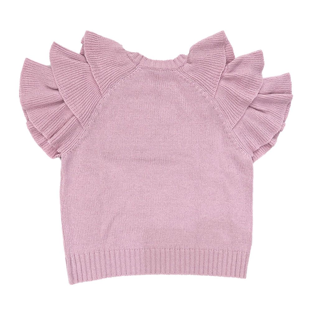【名東】ディオール 半袖ニット フリル 36サイズ ピンク 344S13BM003 カシミヤ レディース アパレル 女 服 名東】ディオール 半袖ニット フリル 36サイズ ピンク