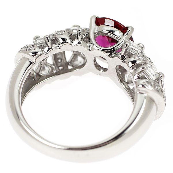 pt900 ビルマ産非加熱スタールビー3.66ct D1.20ct 指輪 pt900 ビルマ産非加熱スタールビー3.66ct D1.20ct 指輪 HANDMADE