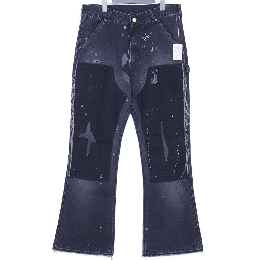 y*o様 【匿名配送】スキズ dominATE アメリカ限定 デニムトートバッグ 未使用 SAINT MICHAEL DOUBLE KNEE DACK BLACK Sサイズ ブラック