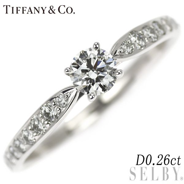 ティファニー Pt950 ダイヤモンド リング 0.26ct - メルカリ 