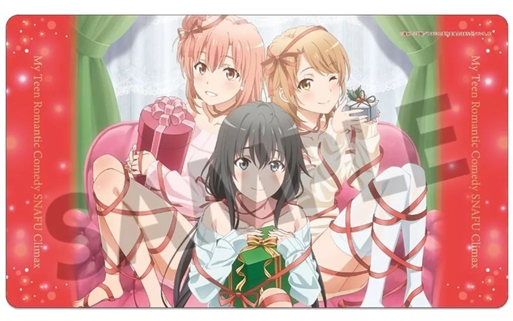 中古】雑貨 雪乃＆結衣＆いろは(クリスマス ver.) ラバーマット