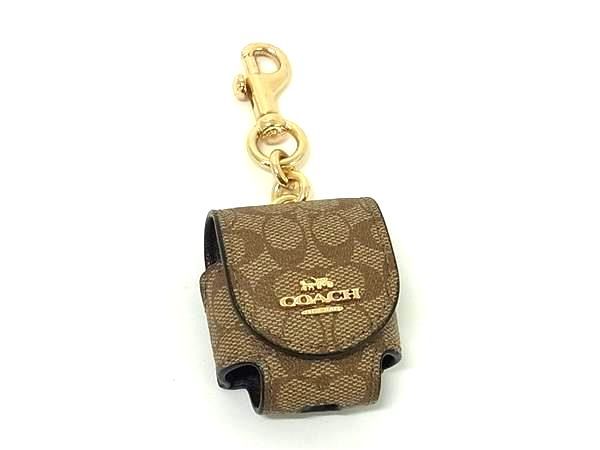 ♥ COACH コーチ PVC AirPodsケース エアポッズケース バクチャーム レディース メンズ ブラウン系 BP5477