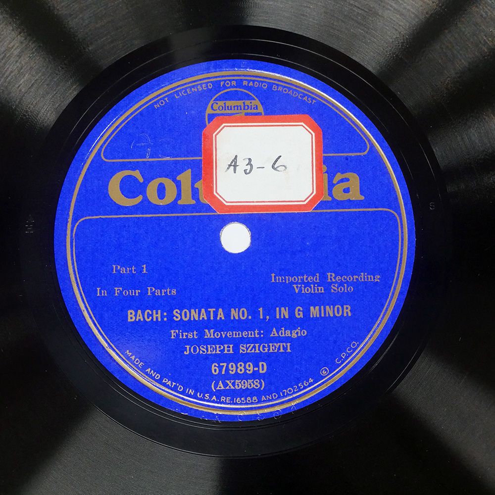 シゲティ / バッハ : 無伴奏ヴァイオリン・ソナタとパルティータ 国内盤 LP LP レコード】 シゲティのバッハ/無伴奏ヴァイオリンのための
