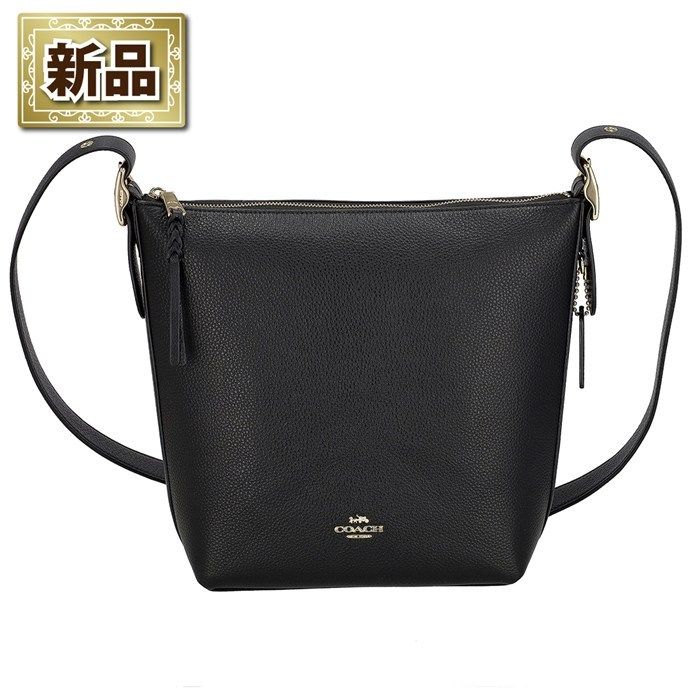 コーチ COACH ショルダーバッグ ヴァル ダッフル C2818 IMBLK ブラック リファインド ペブル レザー ゴールド金具