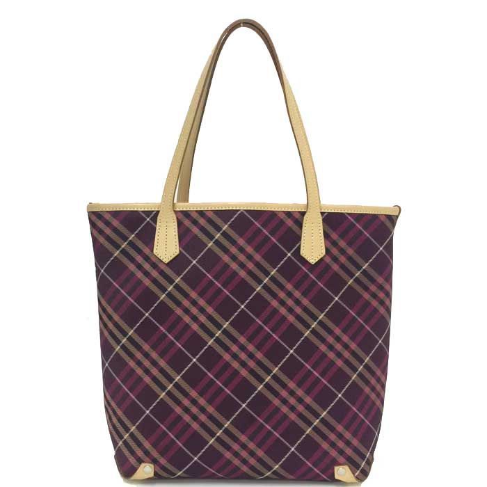 バーバリーブルーレーベル BURBERRY BLUE LABEL トートバッグ ショルダーバッグ ショルダートート ボルドー ノバチェック柄【中古】  - メルカリ