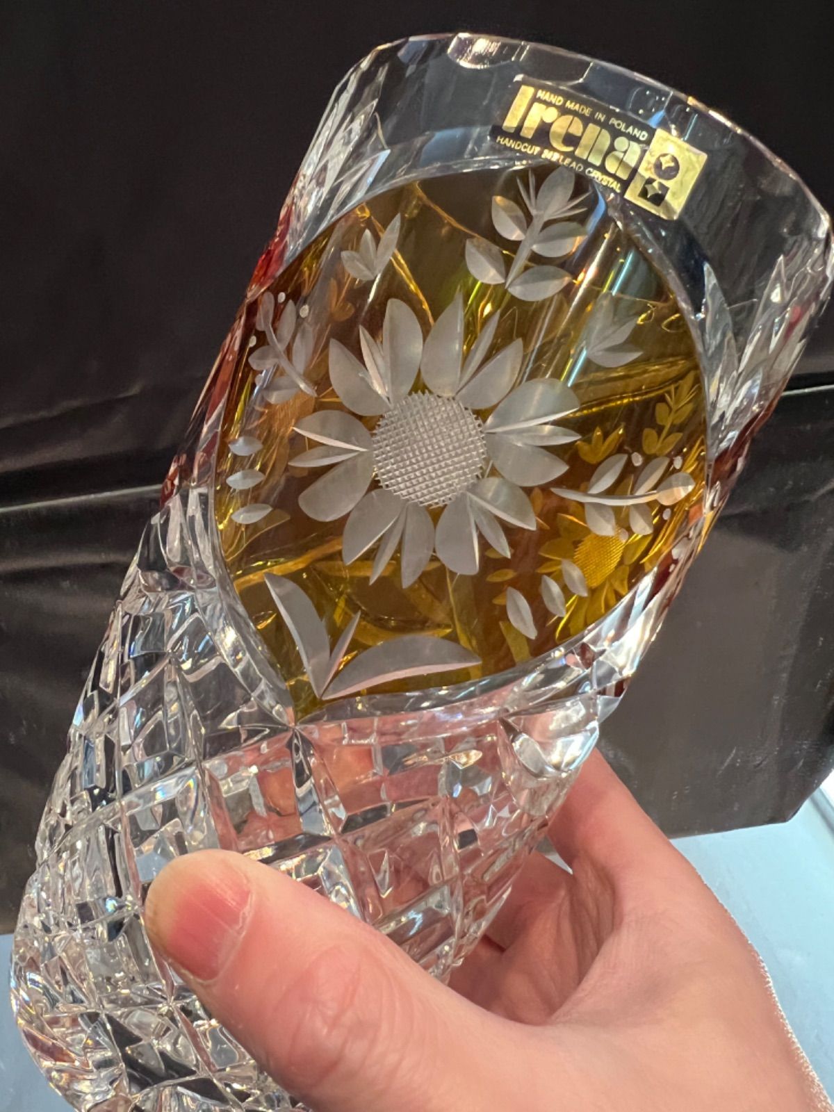 在庫一掃 カメイガラス CRYSTAL 花瓶 クリスタルガラス