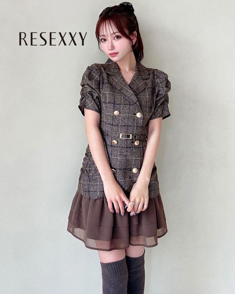 RESEXXY リゼクシー ヘムフリルテーラードミニワンピース 152540306301