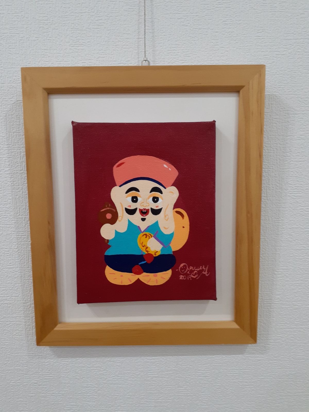 ハッピーネモフィラ畑2019年アクリルガッシュ小楠アキコ作品