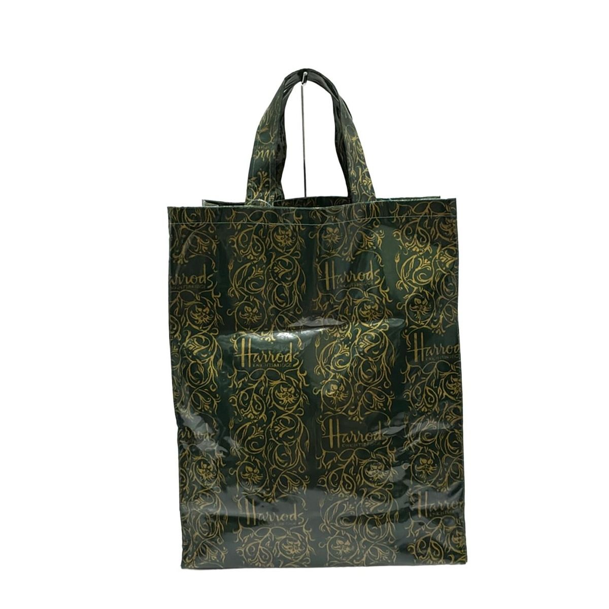 HARRODS(ハロッズ) トートバッグ - ダークグリーン×ゴールド