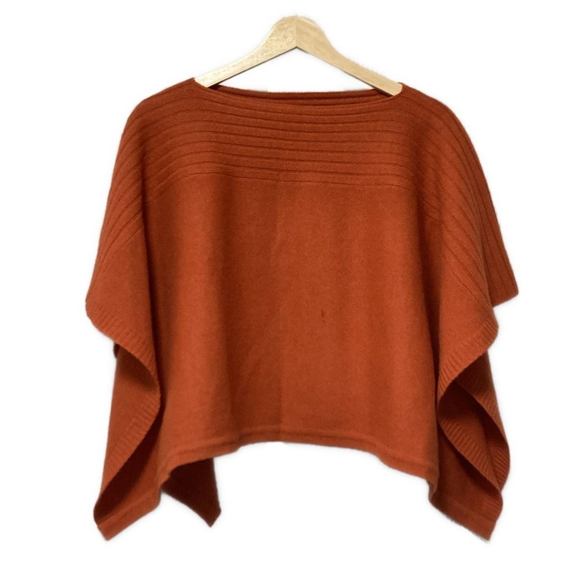 Leilian レリアン ポンチョ サイズ9 M レディース - オレンジ 秋 冬