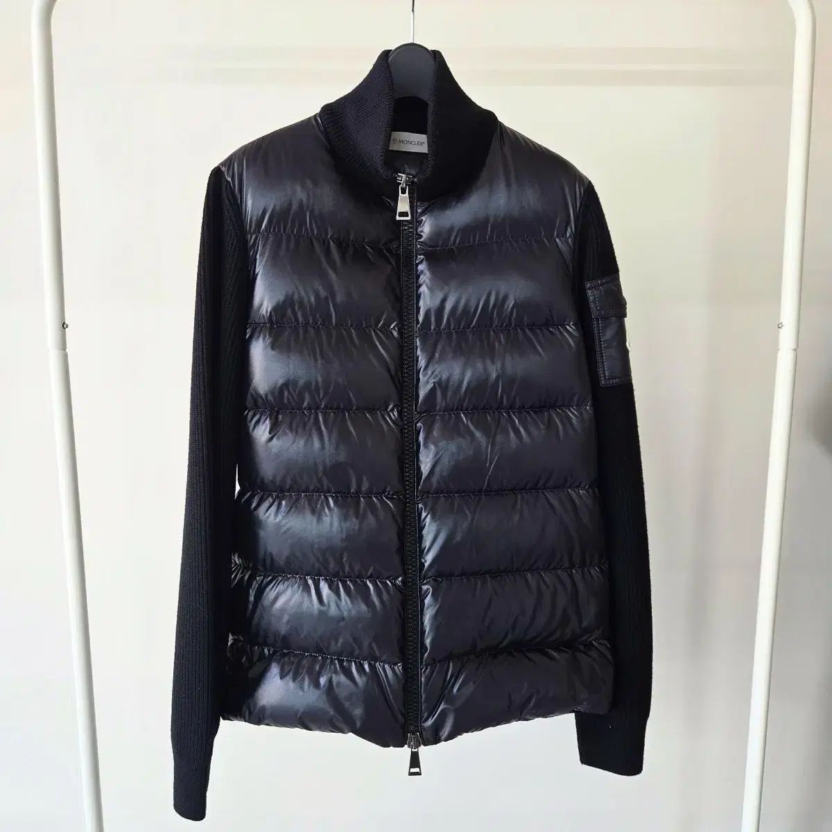 MONCLER モンクレール H20939B00026 黒 ニット ダウン ウール カーディガン