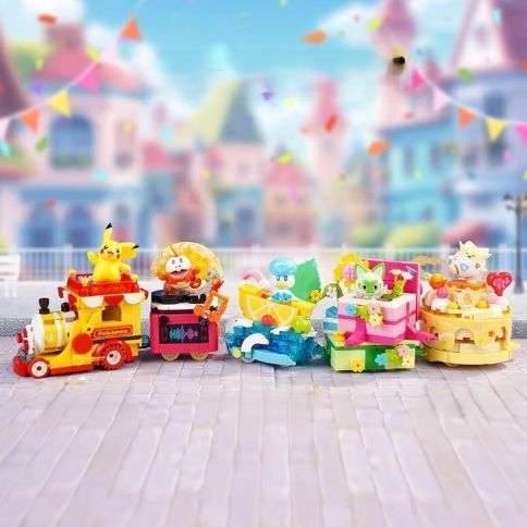 Keeppley ポケモン パーティーパレードカー 5点セット 組み立てミニチュア フィギュア レゴ K 20261 5