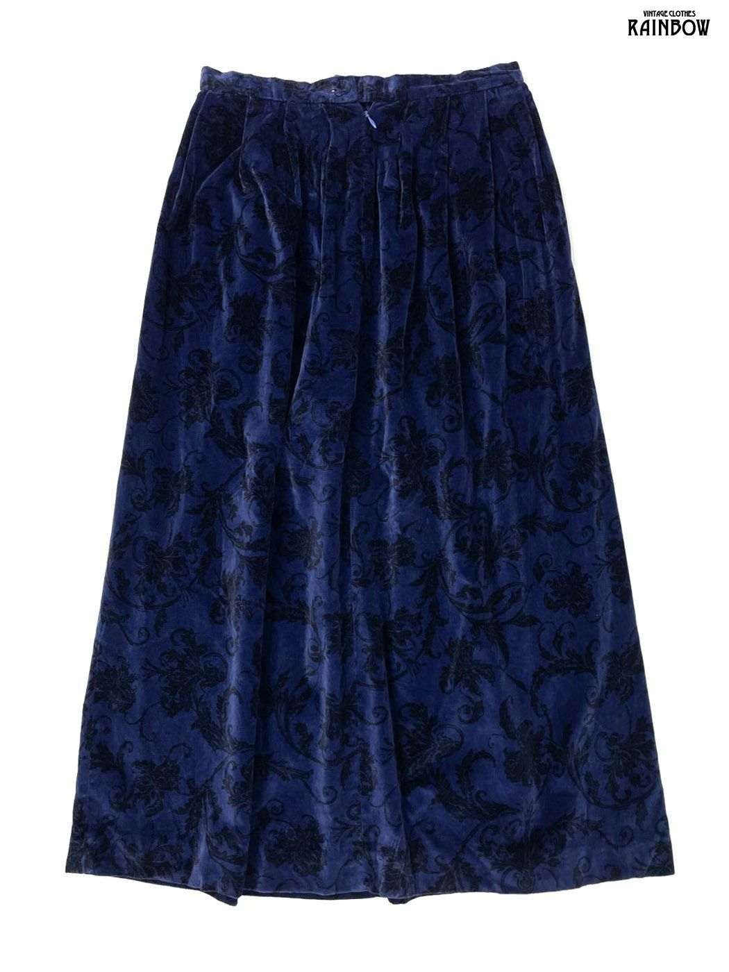 激安大特集。 古着 SUSAN BRISTOL スーザンブリストル 総柄 ベロア ロング丈 スカート 紫 btu2509116 先着タイムセール実施中!