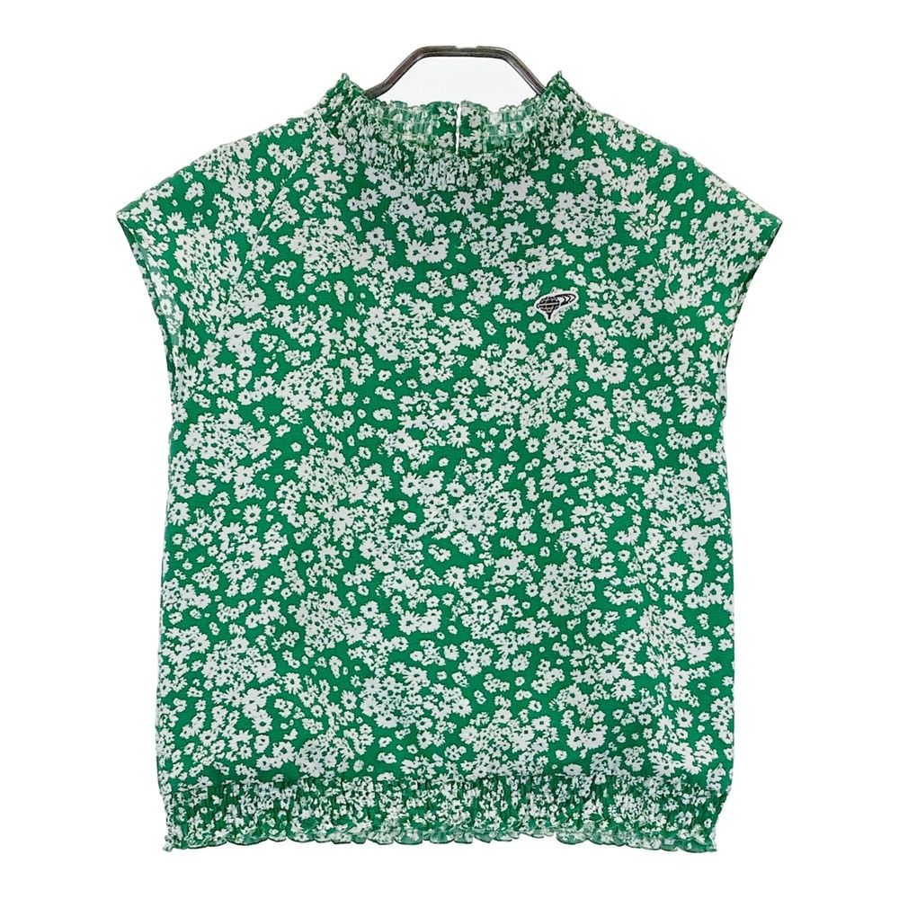 サイズ M BEAMS GOLF ビームスゴルフ 2025年モデル 半袖Tシャツ ワッペン 花柄 グリーン系 240101478889 ゴルフウェア レディース ストスト