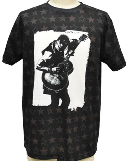 長渕 剛 Arena Tour 2018 Don t Think Twice ツアー Tシャツ 黒 星柄 XL
