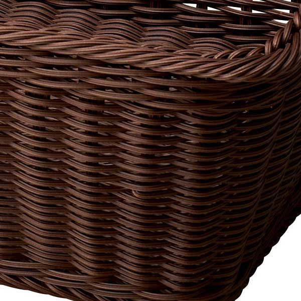 ＰＰ 四角タイプの抗菌脱衣かご 54×38×17.5cm ダークブラウン 収納 ケース ボックス バスケット スーパー銭湯 浴場 スパ施設 脱衣所 更衣室 着替え 旅館 温泉 和風 健康ランド ランドリー 洗濯 サニタリー サウナ ホテル 茶色