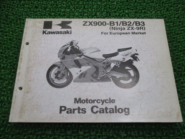 ZX-9R パーツリスト 英語版 カワサキ 正規 中古 バイク 整備書 ZX900-B1 B2 B3 NINJA 希少 車検 パーツカタログ 整備書
