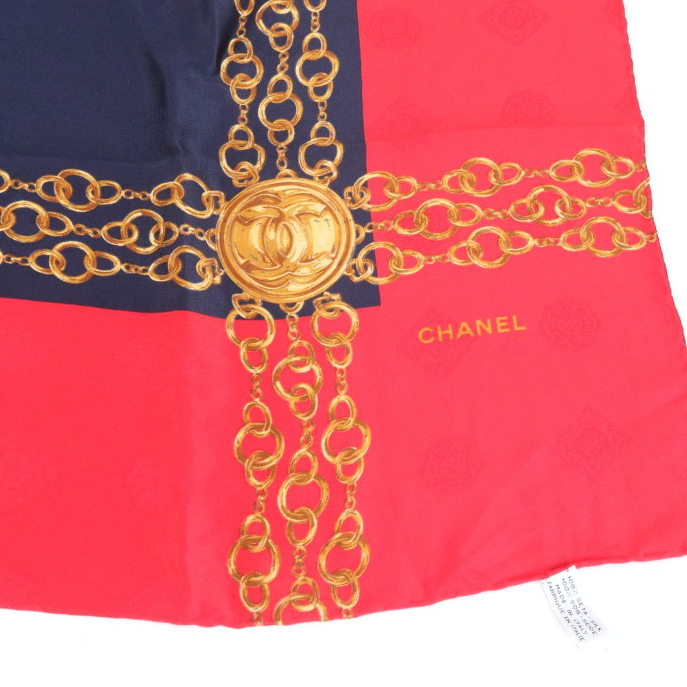美品/シャネルスカーフ/シルク100%/CHANEL/絹/ビッグロゴ/ハンカチ 24062702-ch-1.jpg