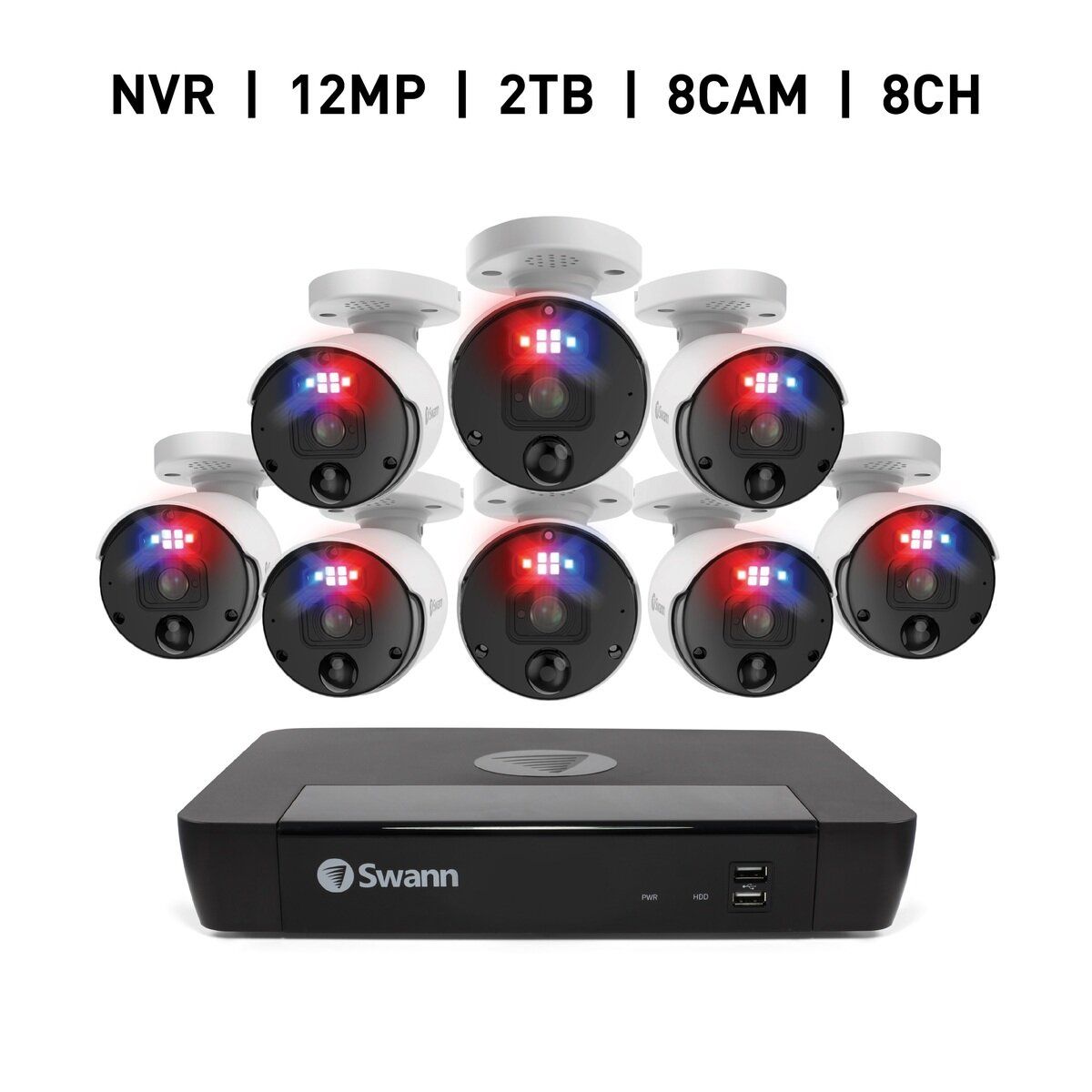コストコ Swann スワン エンフォーサー 8CH NVRセキュリティシステム2TB バレット方カメラ8台セット SWNVK-890008 ct52066 mofmof
