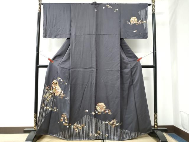 平和屋着物○訪問着 駒刺繍 鏡裏花文 正絹 逸品 CAAU2961yc - メルカリ 